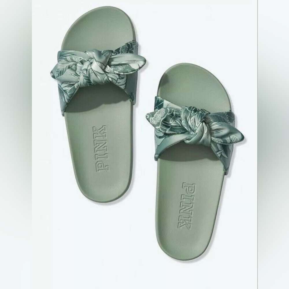Victoria's Secret Pink  Bow Slides Sandals